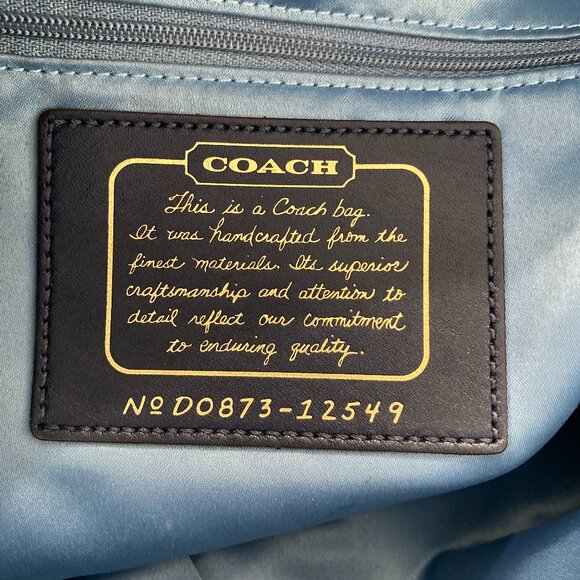 Coach Signature Canvas & Leather Hobo Shoulder Bag (Style No. D0873-12549) - Picture 7 of 8